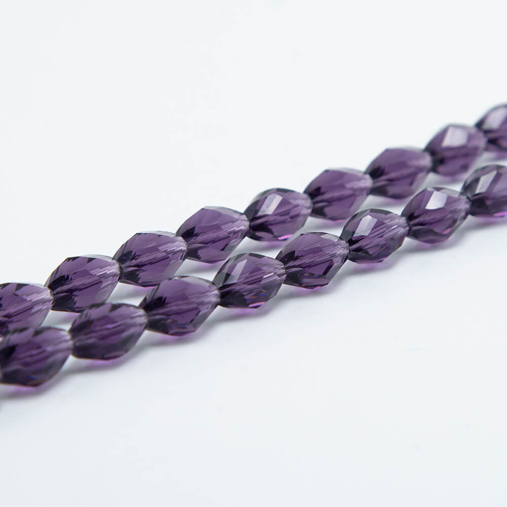 Purple Faceted Oval Beads