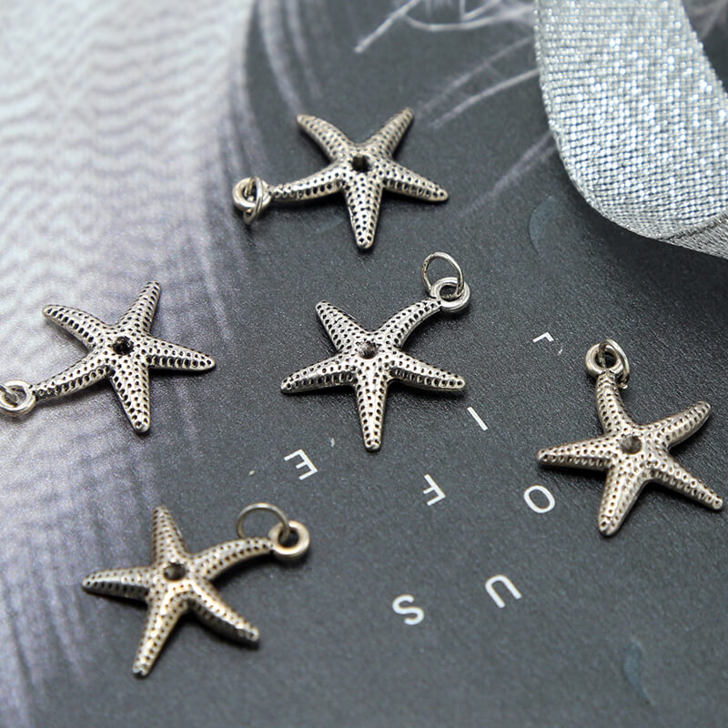 Starfish Antique Silver Charm