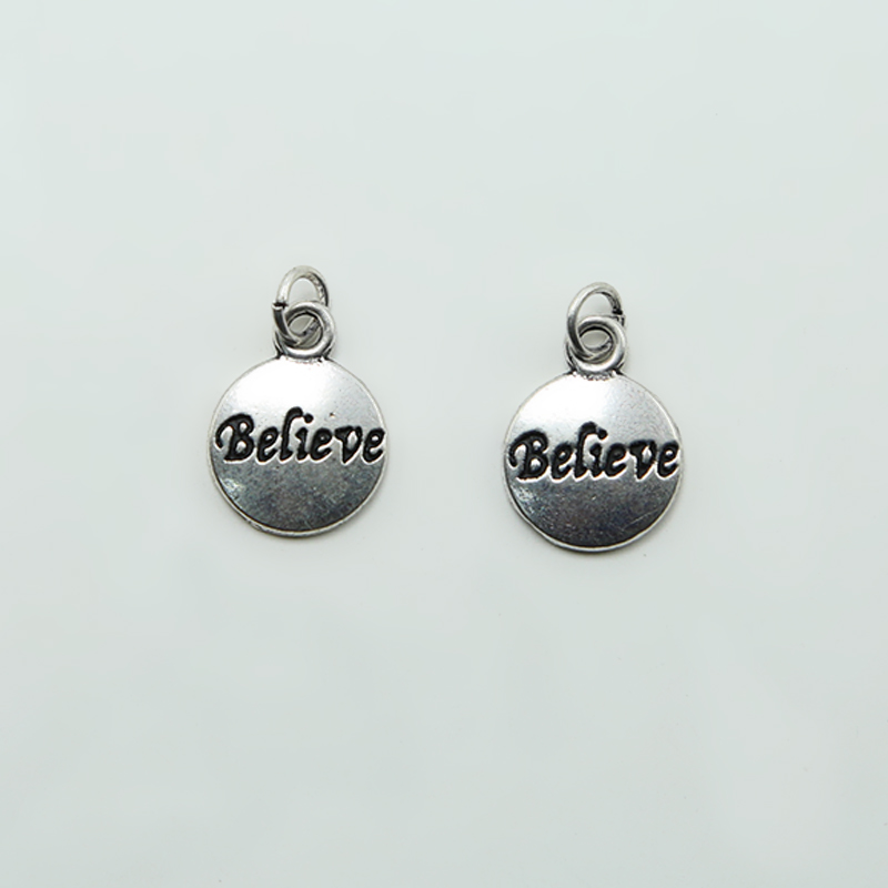 Believe  Antique Silver Charm