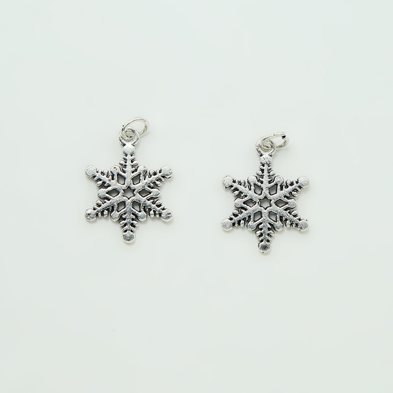 Snowflake Antique Silver Charm