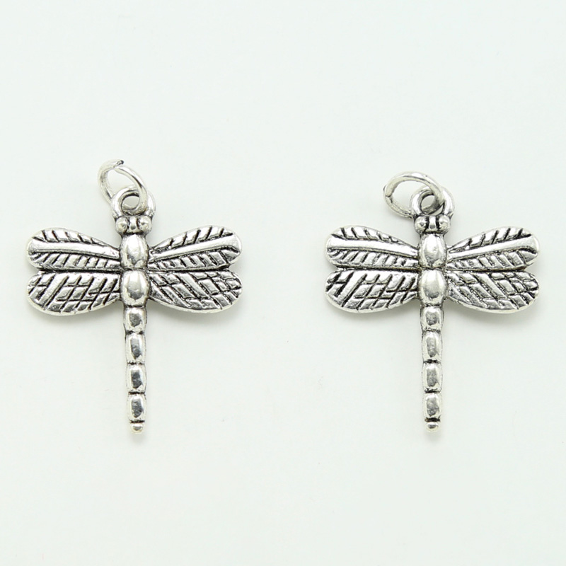 Dragonfly Antique Silver Charm