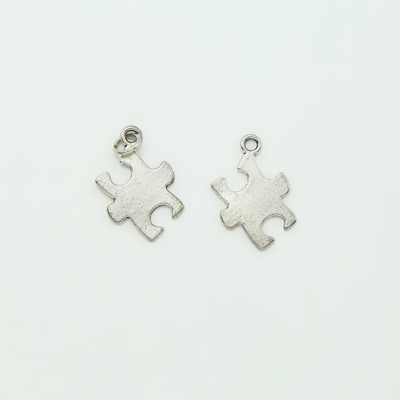 Puzzle Piece Antique Silver Charm