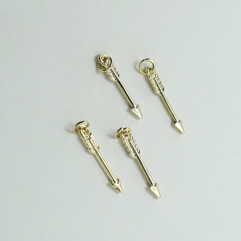 Arrow 14K Real Gold Plated Charm