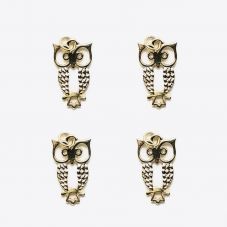 Owl 14K Real Gold Plated Charm