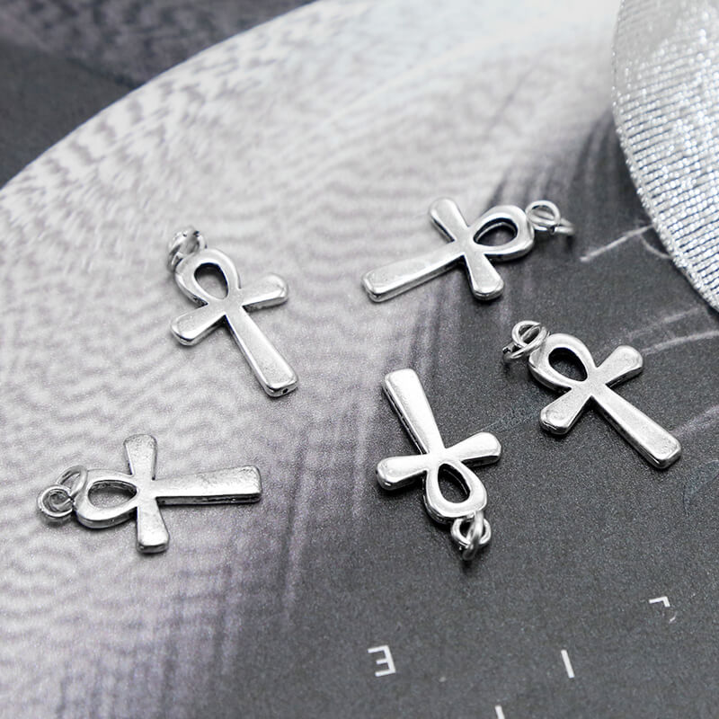 Ankh Antique Silver Charm