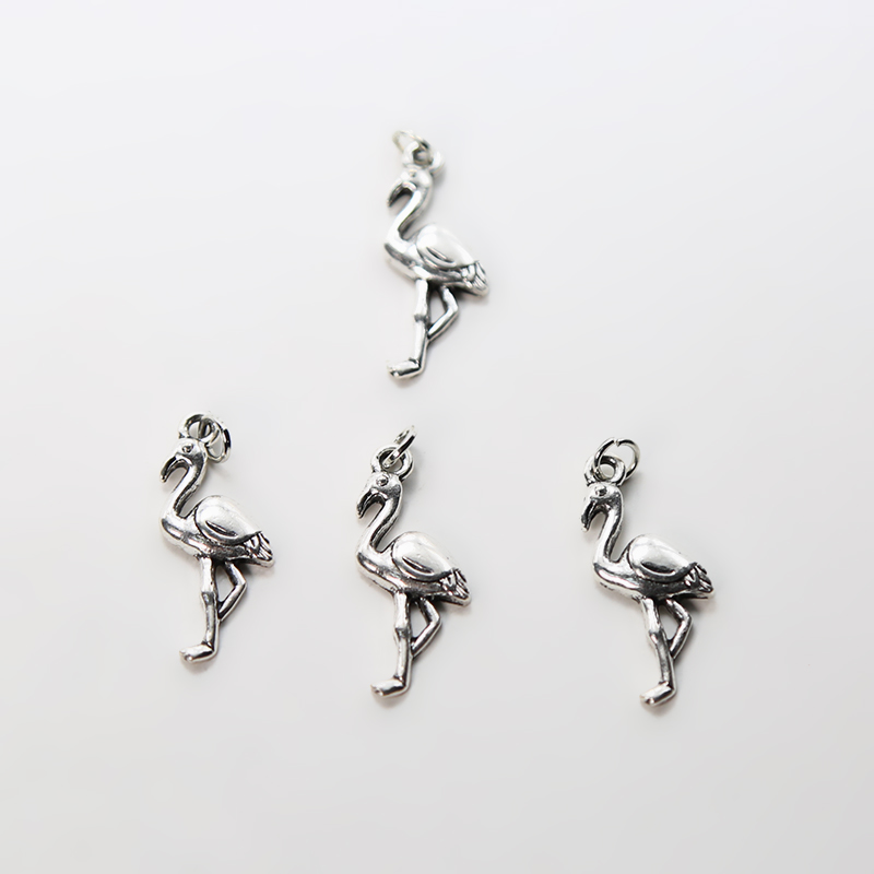 Flamingo Antique Silver Charm