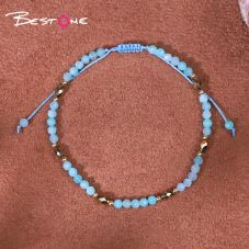 Bracelet - Material - faceted bead -3mm+ bead - faceted -3*5mm+ copper bead -2mm- Drawstring