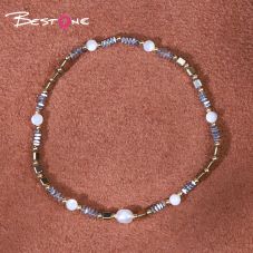 Bracelet - Pearl -4*5mm+ white moonlight - Round bead -3.5mm+ Hemitite - Square -2*1mm+ Hemitite - bead - triangle - Gold -3*3mm+ copper bead -2mm- elastic rope