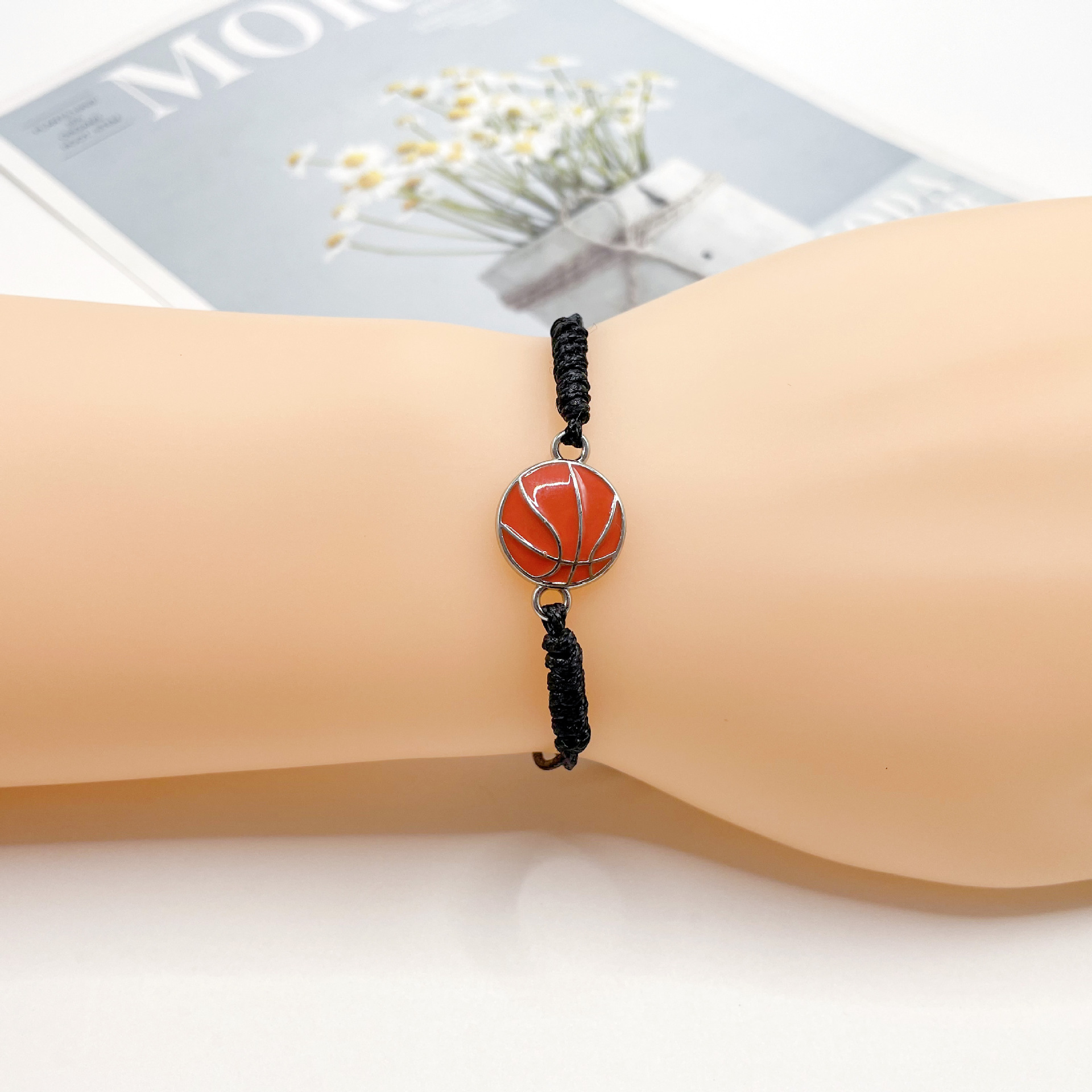 Ball bracelet sports bracelet with football basketball baseball