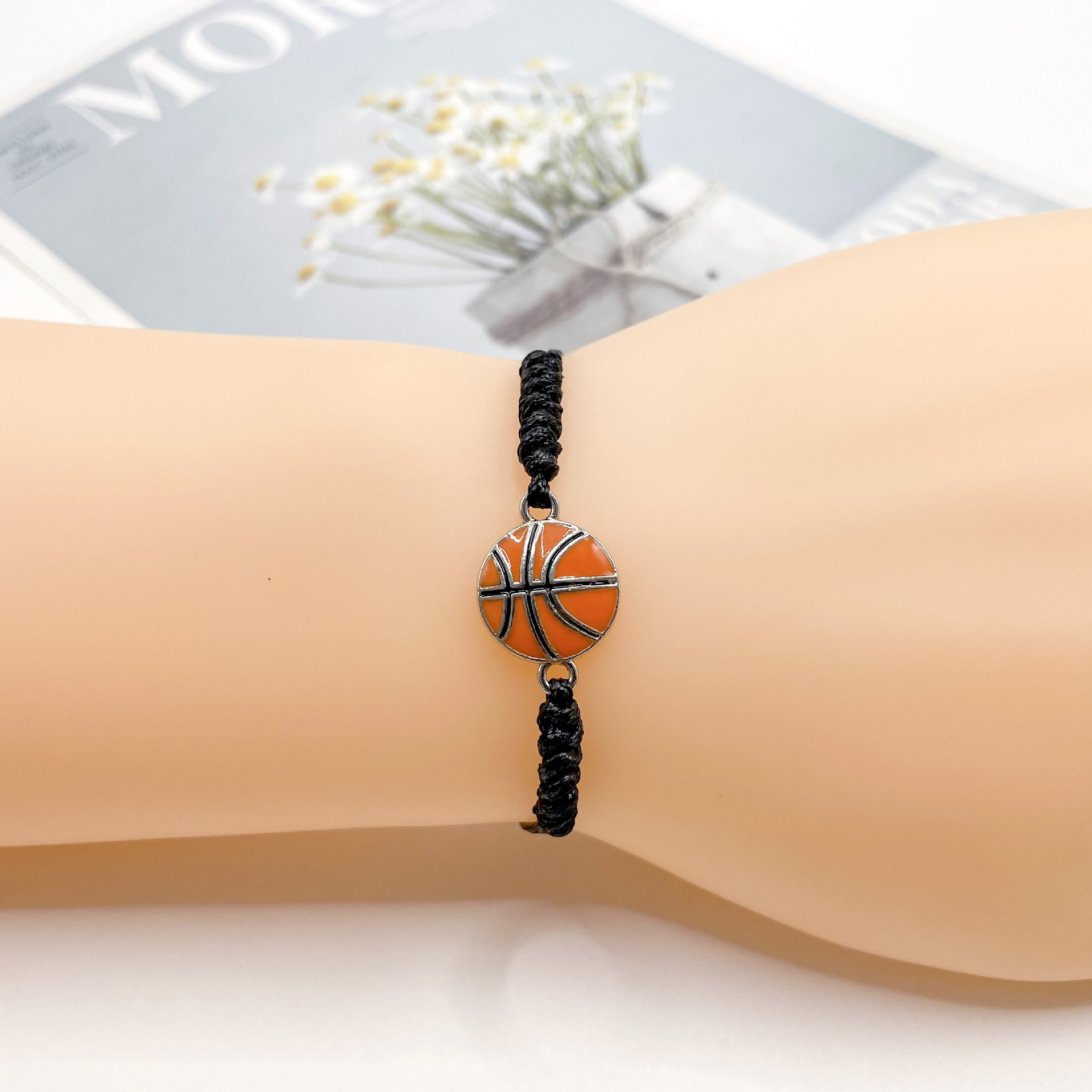 Ball bracelet sports bracelet with football basketball baseball