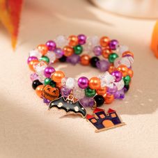 bat ghost pumpkin Halloween bracelet