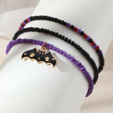 Halloween bracelet with bat ghost pumpkin charms pendants Sets