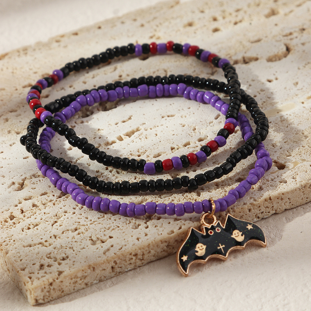 Halloween bracelet with bat ghost pumpkin charms pendants Sets