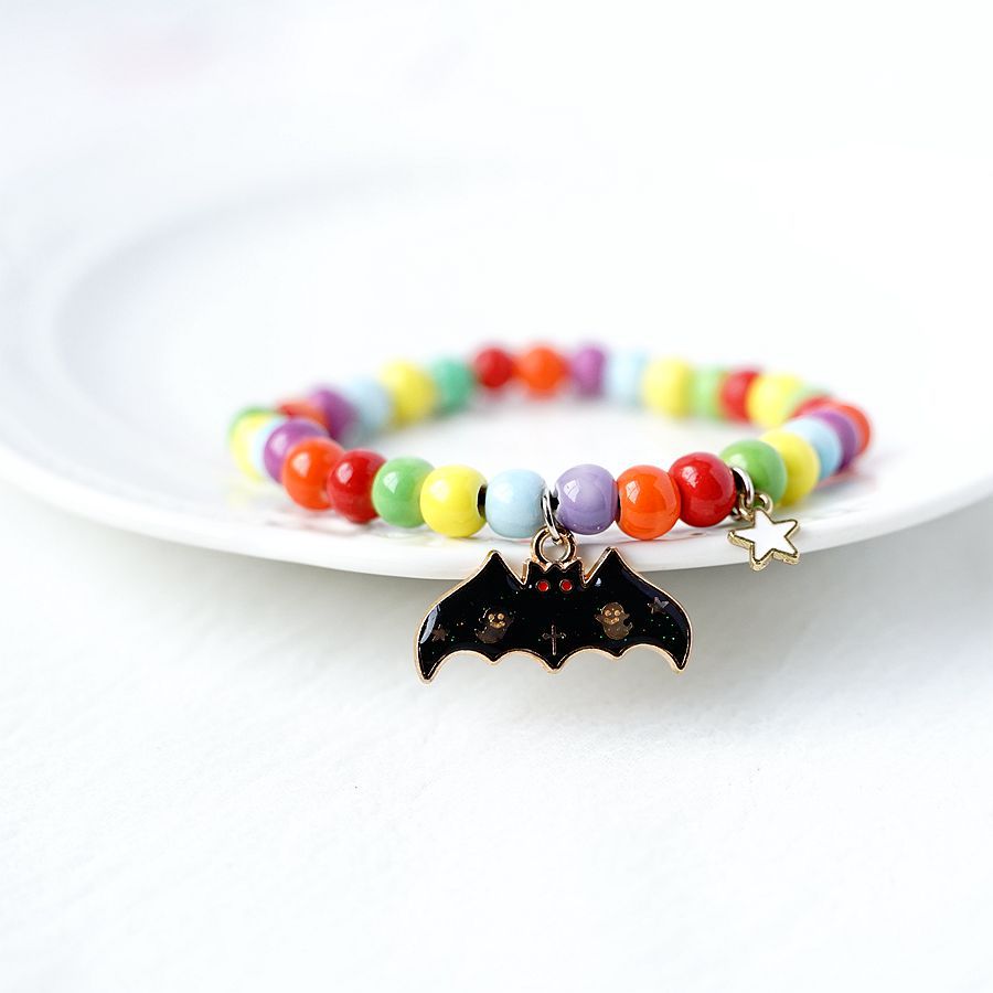 bat ghost pumpkin Halloween theme charm bracelet