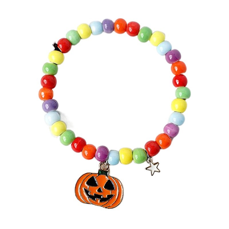 bat ghost pumpkin Halloween theme charm bracelet