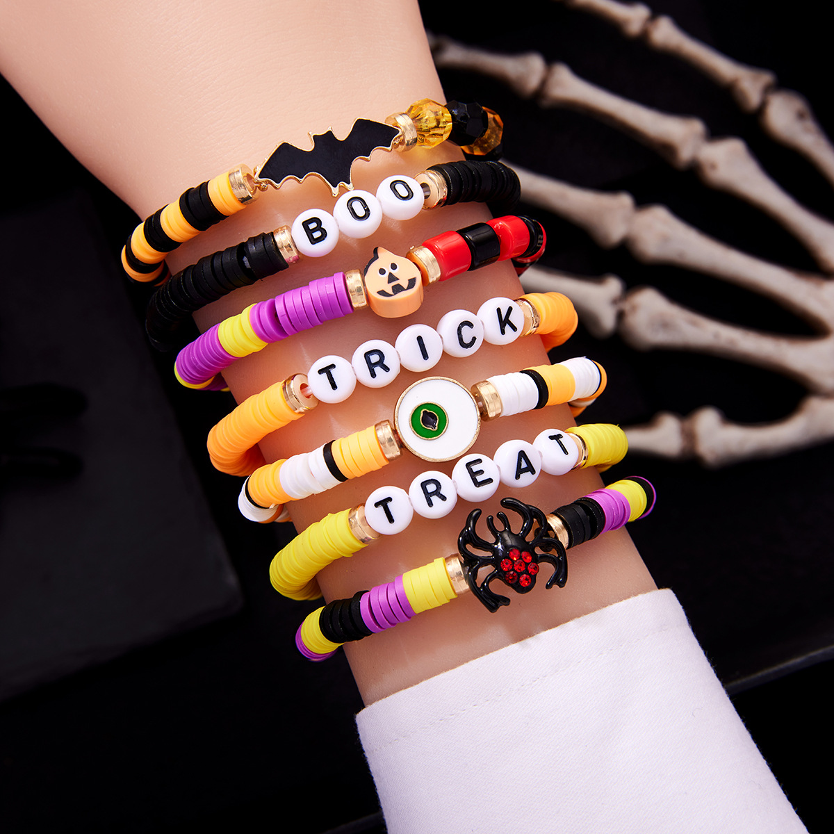 Halloween polymer clay bracelet sets