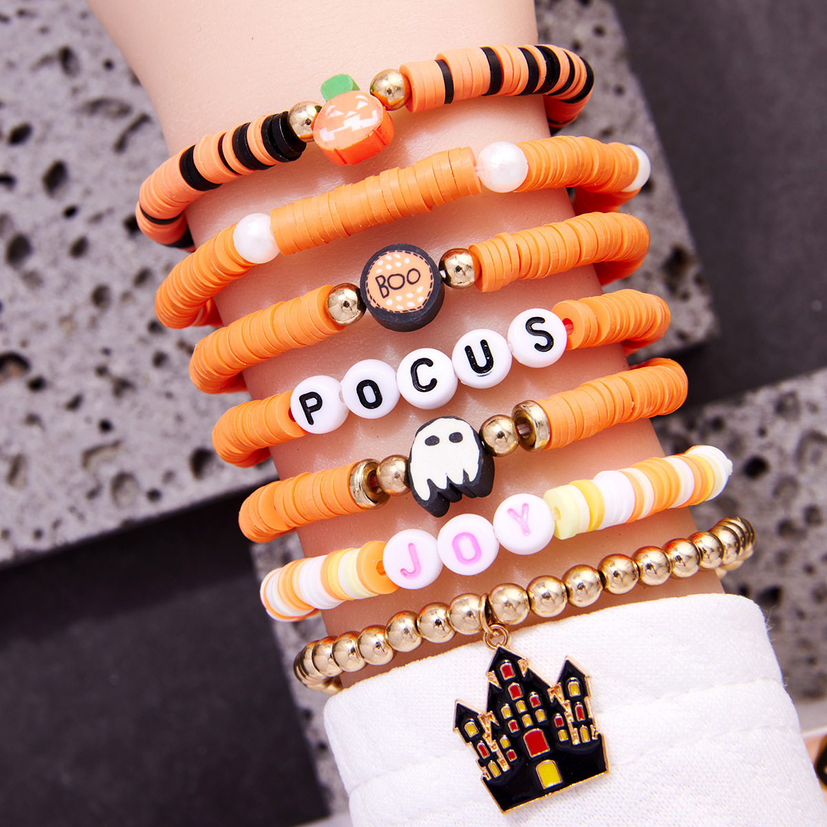 Halloween polymer clay bracelet sets