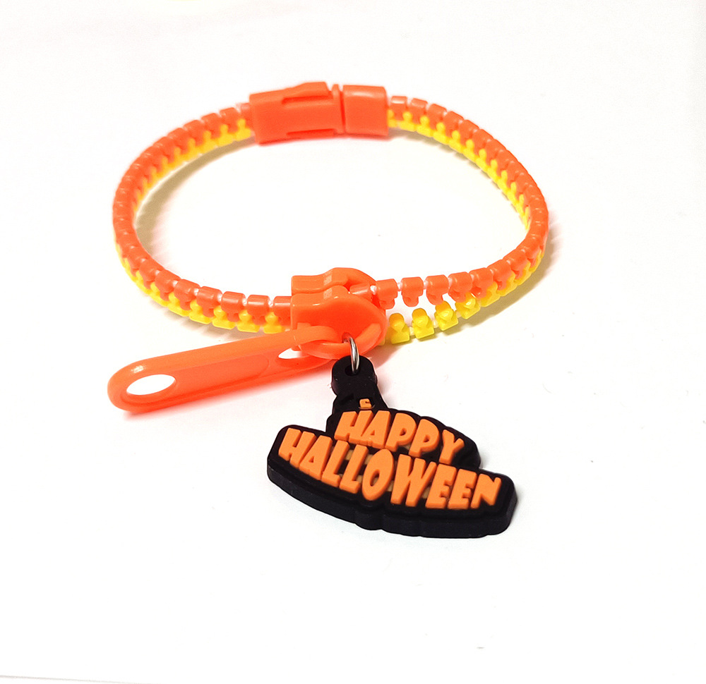 Halloween bracelet with ghost charm pumpkin