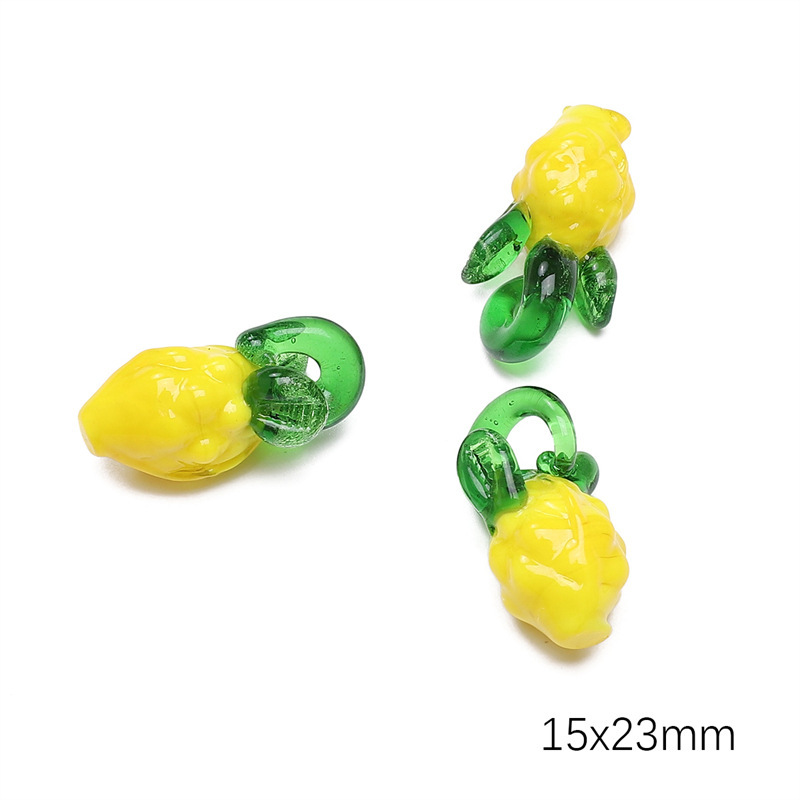 Orange Pumpkin Glass Beads - 12x19mm with 4mm Hole - Perfect for Crafting & Jewelry Making