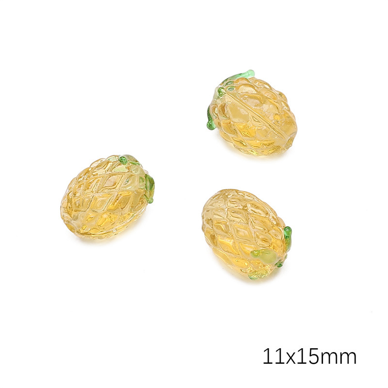 Orange Pumpkin Glass Beads - 12x19mm with 4mm Hole - Perfect for Crafting & Jewelry Making