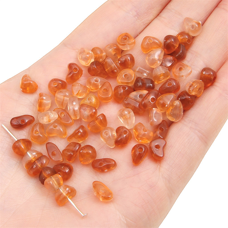 Acrylic Beads - Pebble Style - 5-8mm Size with 1mm Hole - Approx. 80 Beads, 10g Per Pack