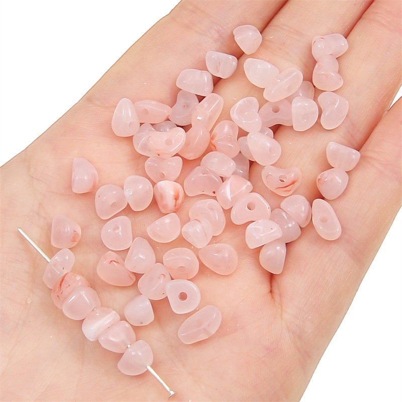 Acrylic Beads - Pebble Style - 5-8mm Size with 1mm Hole - Approx. 80 Beads, 10g Per Pack