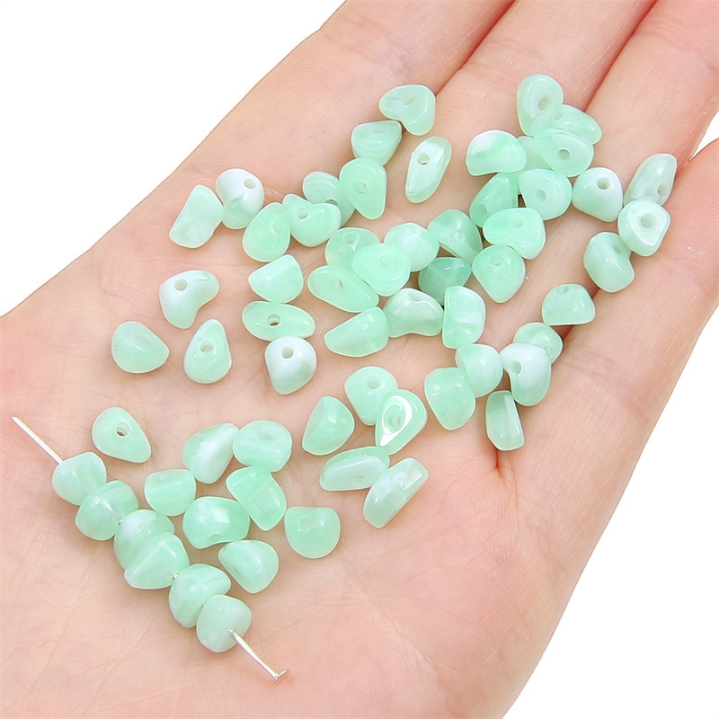 Acrylic Beads - Pebble Style - 5-8mm Size with 1mm Hole - Approx. 80 Beads, 10g Per Pack