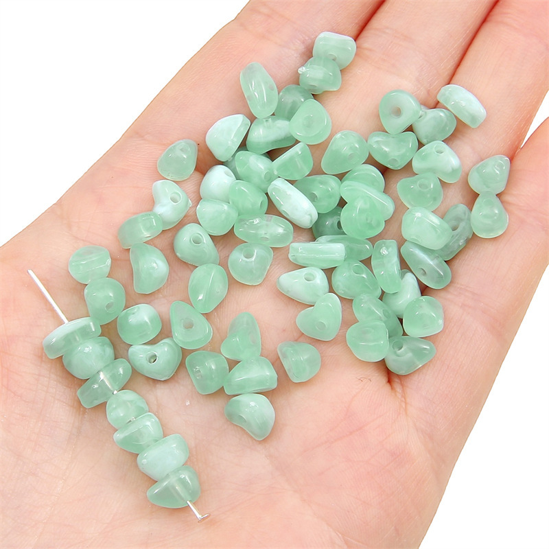 Acrylic Beads - Pebble Style - 5-8mm Size with 1mm Hole - Approx. 80 Beads, 10g Per Pack