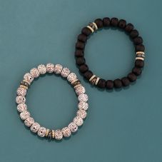 New Bohemian Beaded Double-Layer Black Bracelet