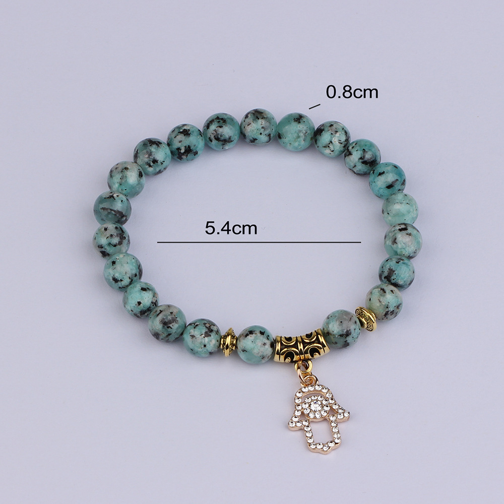 Hot-selling Sesame Stone Bracelet with Palm Pendant