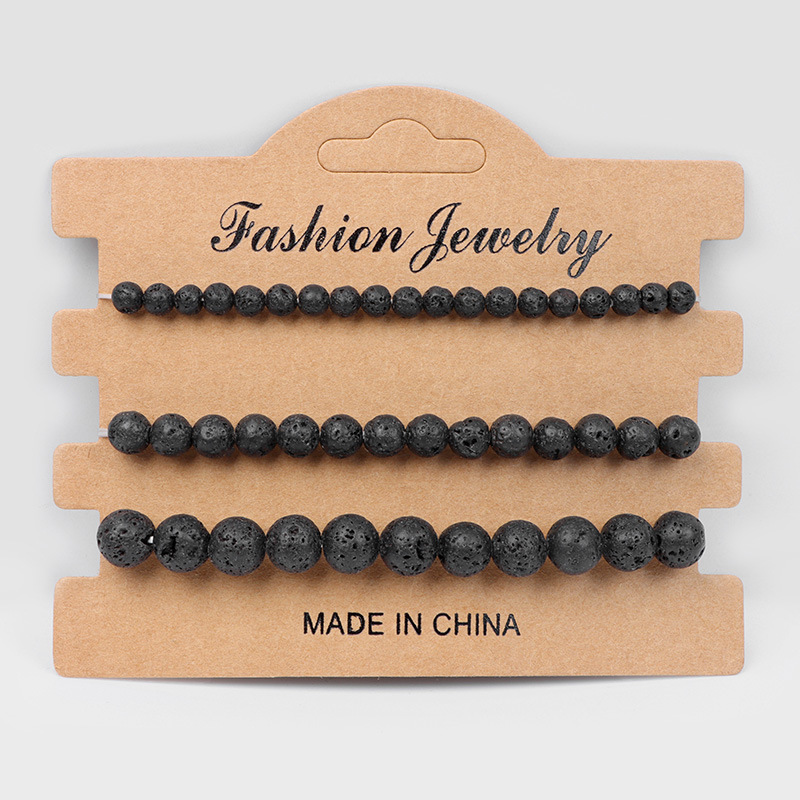 4mm 6mm 8mm Natural Stone Bead Bracelet for Women