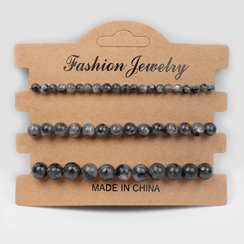 4mm 6mm 8mm Natural Stone Bead Bracelet for Women