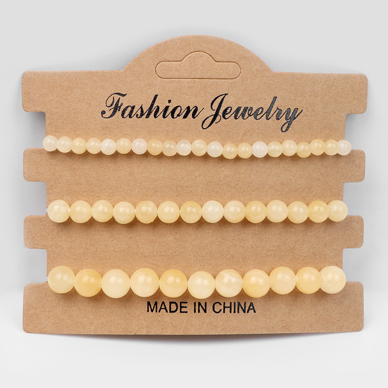 4mm 6mm 8mm Natural Stone Bead Bracelet for Women