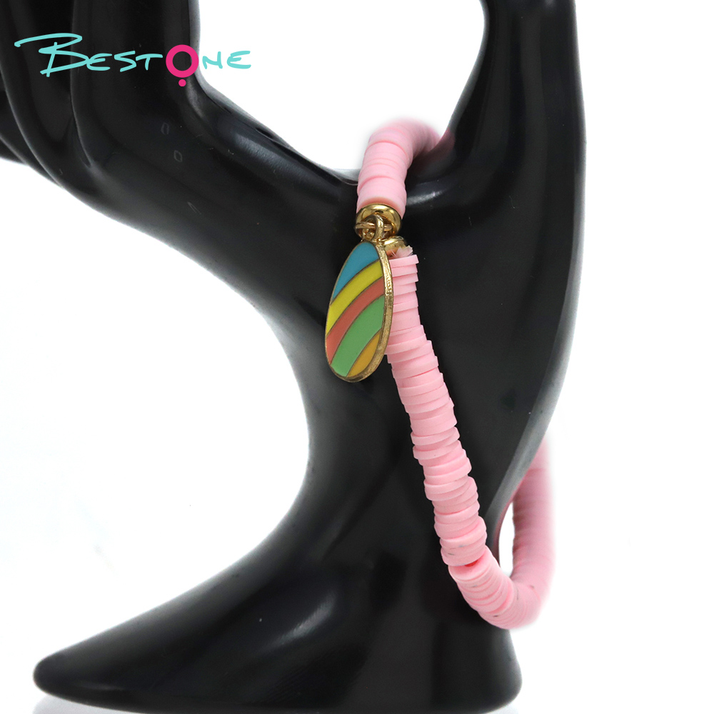 Easter Bracelet Set with Soft Clay, Acrylic, Alloy, and Enamel - 18cm