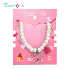 Pearl Necklace with Heart Pendant