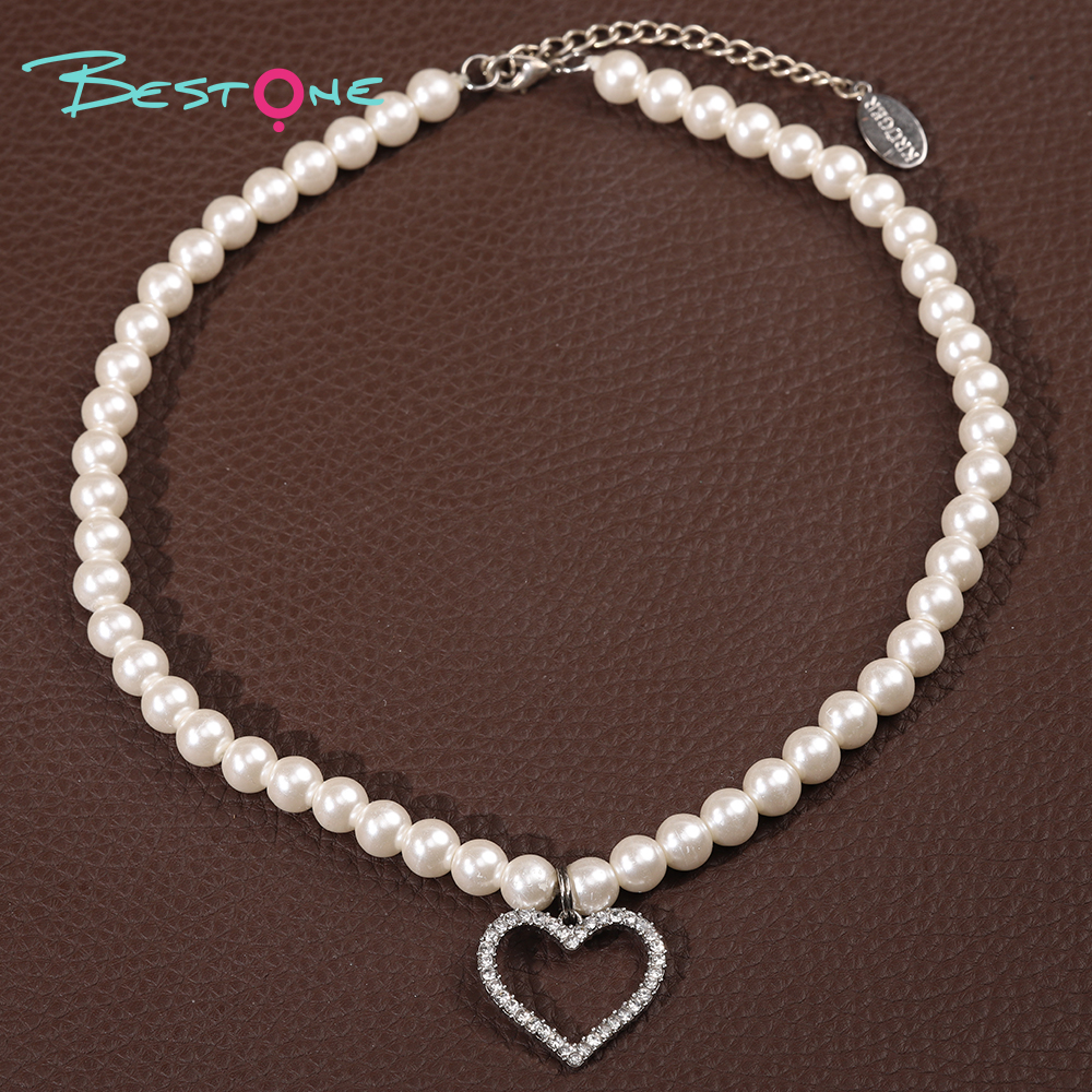 Pearl Necklace with Heart Pendant