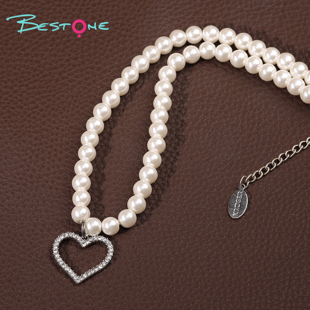 Pearl Necklace with Heart Pendant