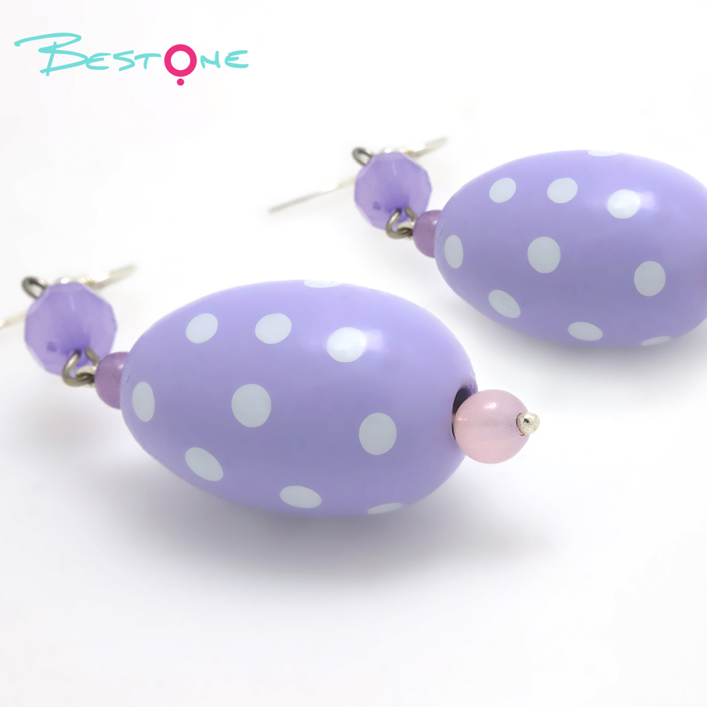 Purple Easter Egg Earrings