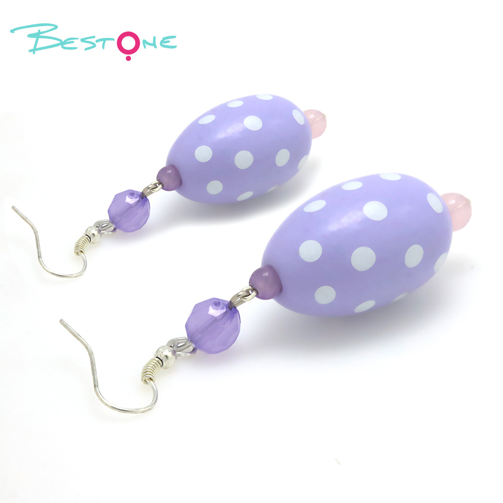 Purple Easter Egg Earrings