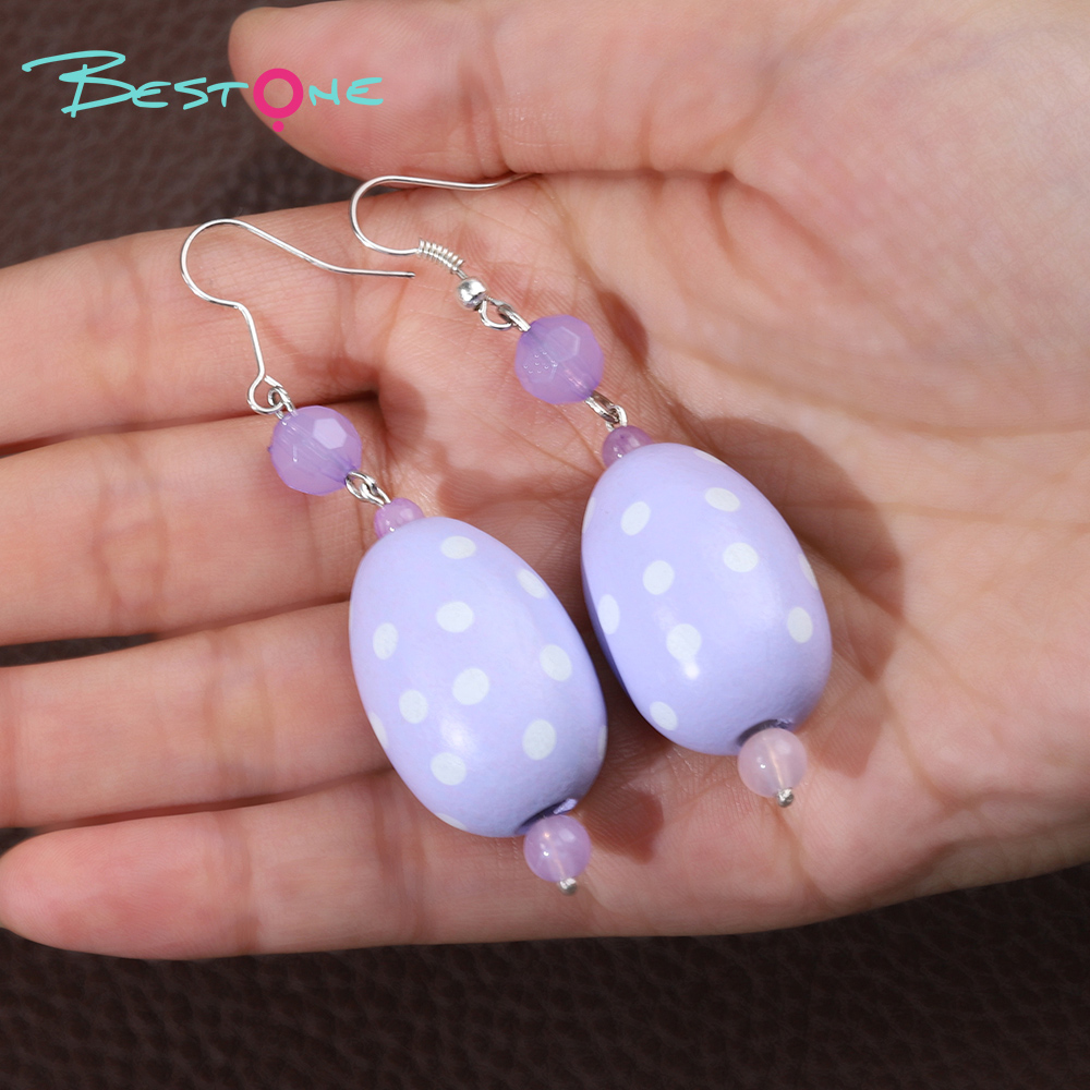 Purple Easter Egg Earrings