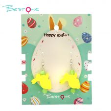 Fluorescent Green Bunny Earrings for Easter