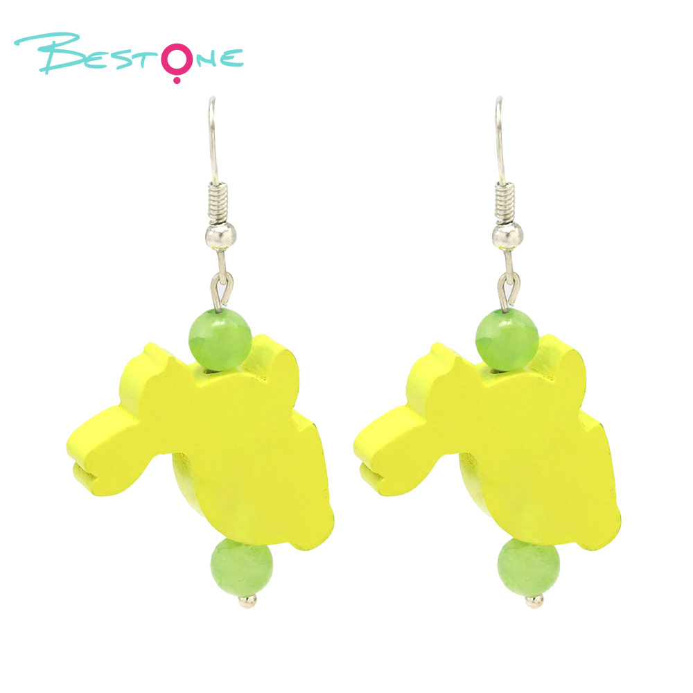 Fluorescent Green Bunny Earrings for Easter