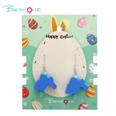 Blue Bunny Earrings for Easter