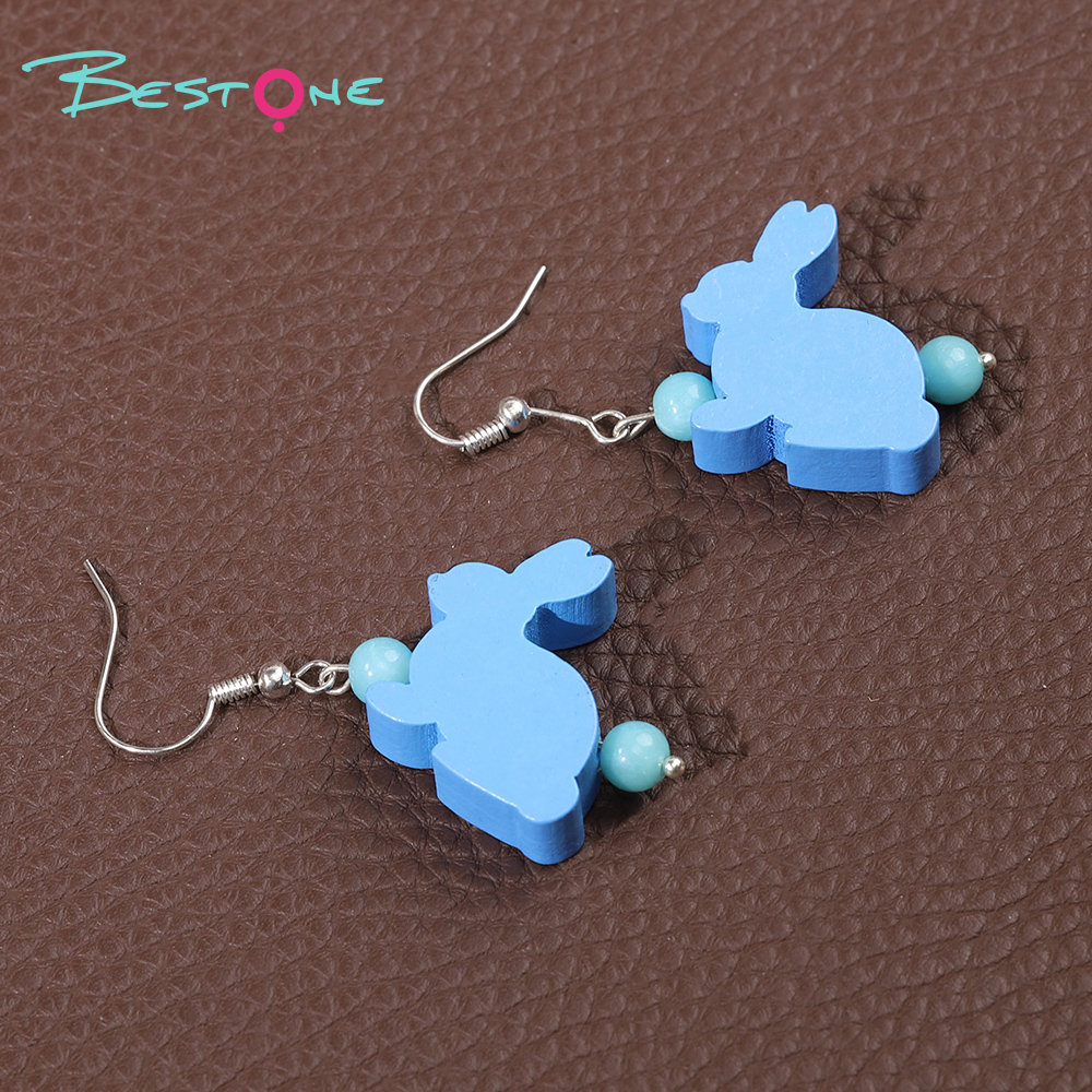 Blue Bunny Earrings for Easter