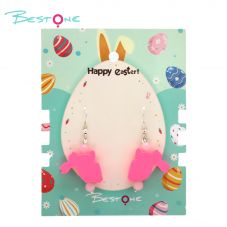 Pink Bunny Earrings for Easter