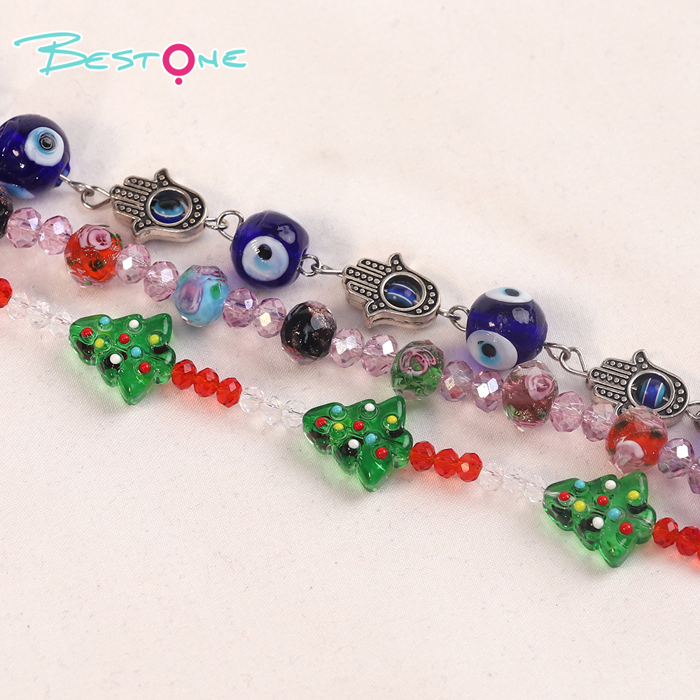 Glass beads bracelet sets